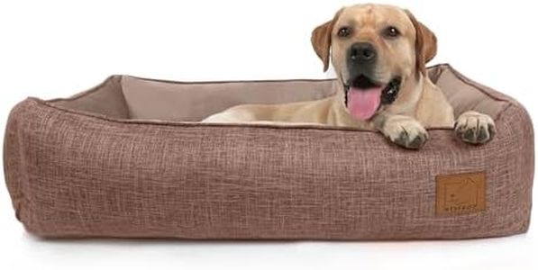 ATIFBOP Orthopedic Dog Bed for Large Dogs, Memory Foam Dog Sofa with Waterproof & Washable Cover, Cooling Energy Gel. Couch, Pain Relief Soft Couch Pet Bed (Brown, 40x31x11 inch)