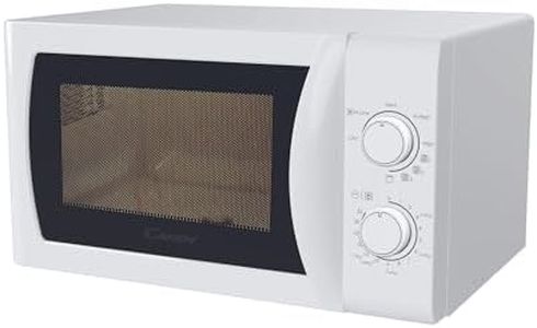 Candy Idea CMG20SMW Four Micro-ondes 700 W 20L, Fonction Gril, Fonction Décongélation, Plateau Tournant 25,5cm, 5 Niveaux de Puissance, Blanc
