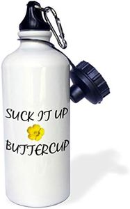 3dRose wb_220064_1 Suck It Up Buttercup Sports Water Bottle, 21Oz,
