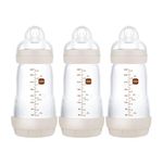 MAM 9oz Easy Start Anti-Colic Baby Bottle, Medium Flow, Breastfeeding-Like Silicone Nipple, Reduces Colic and Gas, Easy-to-Clean, BPA-Free, Vented Bottle for Newborns