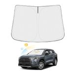 Canvcle Windshield Sun Shade for 2022-2025 Toyota Corolla Cross (Not for Corolla) Accessories Thicken 6-Layer Front Window Sunshade Cover Sun Visor Protector Foldable Block UV Rays Keep Vehicle Cool