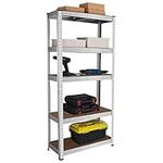 House of Home - Heavy Duty Garage Shelving Unit - Industrial Strength Shelf Unit Racking with 5 MDF Shelves, Ideal for Garage, Shed, Warehouse Storage - 875 kg Max Load - 70 x 30 x 150cm