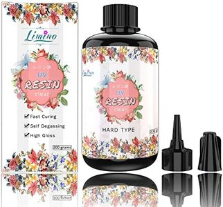 UV Resin - 200g Crystal Clear Ultraviolet Curing for DIY Jewelry Making, Craft Decoration - Hard Transparent Glue Solar Cure Sunlight Activated for Casting & Coating