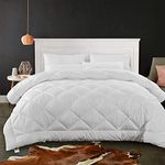 Cozynight Soft Queen Size Comforter Duvet Insert -Down Alternative Comforter with Coner Tabs-Breathable & Machine Washable White Comforter Queen (88”X92”)