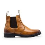 Xpert - Heritage Saddler Dealer Boots. Pull On Genuine Waxy Leather Chelsea Boots With Footbed Padding And Breathable Lining, Ideal Mens Shoes For Everyday Wear (Burnished Tan, UK10)