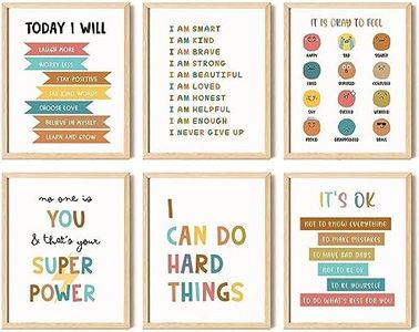 97 DECOR Kids Affirmation Wall Decor - Positive Affirmations for Kids Decor, Affirmation Art Prints Nursery Pictures, Colorful Inspirational Quotes Posters for Classroom Playroom Decor (8x10 UNFRAMED)