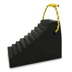 Being Safe - Solid Rubber Wheel Chock/Wheel Stopper With Handle - Best Tire Block - Truck (Black) - 6 Kgs - Heavy Duty