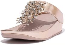 Fitflop Women's Lulu Leather Toe Post Flip-Flop, Rose Gold, 6.5 US