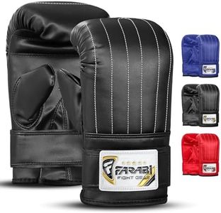 Farabi Sports Boxing punch bag mitt gloves punching boxing gloves mma training (Black, Medium)