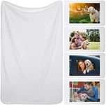 Nuanchu Sublimation Blanket 31 x 47 Inch Sublimation Throw Blanket Printed Flannel Blanket Customized Soft Baby Blanket for Lover Friends Heat Press Home Sofa Bedroom(1 Piece)