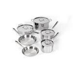 All-Clad D3® Stainless Steel 7 Piece Cookware Set, Includes Frying Pans, Saucepan, Sautépan, Stockpot - Professional Grade -Oven Safe & Induction Compatible