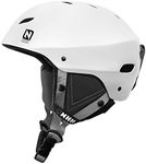 NHH Ski Helmet Snowboard Helmet - Snow Sports Helmet Goggles Compatible Removable Liner and Earpads for Men Women and Youth (S, White)