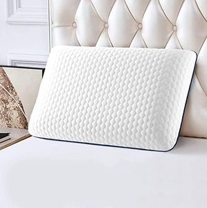 Bedbric Cervical Memory Foam Pillow for Side, Stomach and Back Sleepers - Cooling Gel Infused Orthopedic Relaxing Bed Pillow for Neck Pain