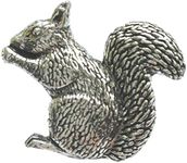 Emblems-Gifts Ltd Sitting Squirrel - Hand Made in UK Pewter Badge