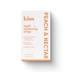 Kiss Professional Result Teeth Whitening Strips, 42 Strips, Up to 5 Shades Whiter in 7 Days, Peroxide Formula, Enamel-Safe (21 Treatments, Peach & Nectar)