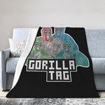 Gorilla Monkey Tag Flannel Fleece Throw Blanket All Seasons Plush Fuzzy Lightweight Super Soft Plush Luxury Warm Microfiber Blanket for Bed/Sofa/Chair 60"x80"