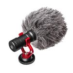 Brain Freezer MM1 Super-Cardioid Shotgun Microphone with Real Time Monitoring Compatible with iOS/Android Smartphones, DSLR Cameras Camcorders for Live Streaming Audio Recording