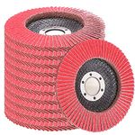 COSPOF Flap Discs 115mm，Flap Wheels 80 Grit，Ceramic Grinding Discs, 4-1/2 x 7/8 Inch Work with Universal Angle Grinders, Suitable for Metal Sanding Grinding and Conditioning, Type29, 10 Pack. 0