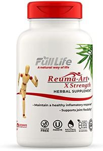 Full Life Reuma-Art X Strength - 180 Veggie Capsules - Extra Strength & Fast Acting Anti-Inflammatory - Joint Pain Relief Supplement