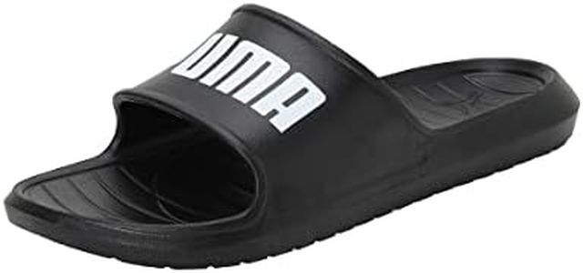 PUMA Men's Divecat V2 Lite Slide, Black/White, US 8