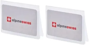 Alpine Swiss Set of 2 Plastic Wallet Inserts 6 Page Card Holder Picture Windows