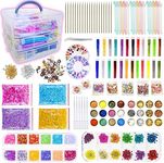 Jubilant Resin Decoration Accessories Art Kit - Jewellery Making Supplies for Beginners with Dried Flowers Mica Powder Gold Foil Flakes Craft Glitter Nail Art Gems DIY,Resin, Metal