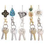 Finders Key Purse - Women’s Key Finder, Original, Patented, Slim Pickings, Keychain, Key Holder, with Clasp, Purse Hook, Cute Keychain, Accessories, Popular 5 Pack Bundle, One Size