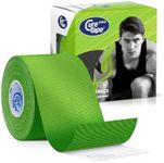 CureTape® Sports Kinesiology Tape | 30% Stronger Adhesion for Extreme Conditions | Waterproof K Tape | Quick Dry Viscose | Uncut Physio & Sports Injury Muscle Tape for Shoulder, Knee, Ankle | Lime