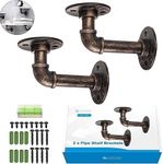 eSynic Popular 2Pcs Pipe Shelf Brac