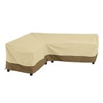 Classic Accessories 55-881-011501-RT Veranda Patio L-Shaped Sectional Sofa Cover, Left Facing, Pebble