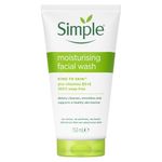 Simple Kind To Skin Moisturising Facial Wash 150 ml for normal to dry skin | 100% soap-free gentle cleanser for women & men