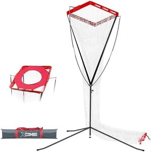 JOLORLY Volleyball Setter Trainer Net, Adjustable Height for Indoor and Outdoor Practice, Perfect for Serving, Spiking, and Setting Training Equipment (Red)
