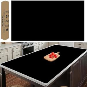 72''x36'' Large Silicone Mat for Kitchen Counter, Non-Slip Heat Resistant Countertop Protector, Waterproof Multipurpose Mat for Kitchen Island, Black