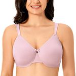 Delimira Women's Minimiser Bra Full Coverage Smooth Support Underwired Bras Minimizer Bra Gentle Rose 36F