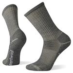 Smartwool Men's Hike Classic Edition Light Cushion Crew Hiking Socks, Light Gray, L UK