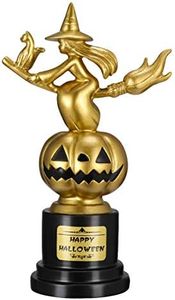 Toyvian Halloween Witch Pumpkin Trophies 6.8X 4.3,Best Costume Award Halloween Cosplay Contest Winner Trophy for Party Celebrations, Award Ceremony, and Appreciation Gift