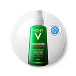 Vichy Normaderm Anti-Acne Salicylic Acid Lotion with Hyaluronic Acid, Vitamin C & Probiotics. Clears acne, pimples & clogged pores. 24H hydrating face moisturizer. Oil-Free, Non-Comedogenic, 50 mL