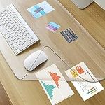 Clear Desk Mat on top of desks - 36 x 17 inches - Clear Transparent Plastic Desk Protector - Desk Writing Mat for Office and Home