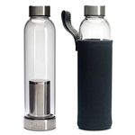 Primula Brew Travel Bottle Cold Brew Coffee Maker with Filter and Insulating Sleeve, 20 oz., Clear