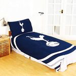 Tottenham Hotspur Official Reversible (SPURS) Single Duvet Cover Set With Pillowcase,2 pcs