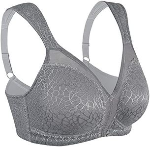 HACI Women's Minimizer Bra Full Coverage Non Padded Wirefree Plus Size for Large Bust Support Seamless(42DDD, Gray)