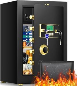 4.0 Cu ft Large Home Safe Fireproof Waterproof, Digital Home Security Safe Box with LCD Electronic Keypad and Built in Lock Box, Heavy Duty Anti-Theft Fireproof Safe for Home Medicine Valuables