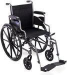 Invacare Wheelchairs for Adults, Flip-Back & Padded Desk Length Arm, Swing-Away Footrest, Portable Folding Lightweight Wheel Chair, Vinyl Upholstery, 16 Inch Seat, Essential SX3 Manual Wheelchair