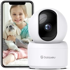 GALAYOU Indoor Security Camera 2K, Pet Camera, 360 Degree WiFi Home Security Camera for Baby/Elder/Nanny with Night Vision, Siren, 24/7 SD Card Storage, Compatible with Alexa and Google Assistant G2