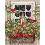 Lang Window Box Snow Boxed Christmas Cards, 18 Cards with 19 Envelopes (1004688)