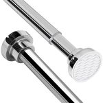 Stainless Steel Extendable Shower Curtain Rod Tension Pole, Net Voile Curtains Rail,Adjustable Telescopic Rods Extendable for Kitchen Cupboard Bathroom Window(44cm-72cm)