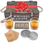 Bullet Whiskey Stones Gift Set by Royal Reserve | Artisan Crafted Chilling Rocks Scotch Bourbon Glasses and Coasters – Gift for Ranger Police Hunter Guy Men Dad Boyfriend Anniversary or Retirement