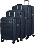 American Tourister Skymax - 3-Piece Suitcase Set, Blue (Midnight Blue)
