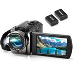 DIVINE Digital Camera Recorder Full HD 1080P 15FPS 24MP 3.0 Inch 270 Degree Rotation LCD 16X Digital Zoom Camcorder Camera with 2 Batteries (DDC-96)