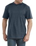 Dickies Men's Heavyweight Crew Neck Short Sleeve Tee, Baltic Blue Heather, Large